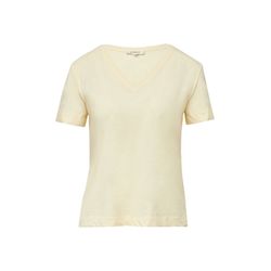 s.Oliver Red Label V-neck slub yarn T-shirt - yellow (1122)