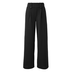 Q/S designed by Wide-Leg Hose aus Interlockjersey  - schwarz (9999)