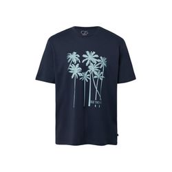 Q/S designed by Rundhals-T-Shirt mit Frontprint  - blau (58D2)