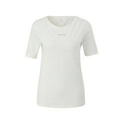 s.Oliver Red Label T-shirt with logo print  - white (02D0)
