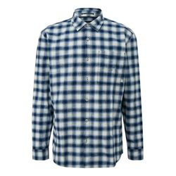Q/S designed by Karohemd mit Kentkragen - blau (58N0)