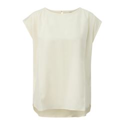 Q/S designed by Loose-fitting blouse in viscose with lace - white (0200)