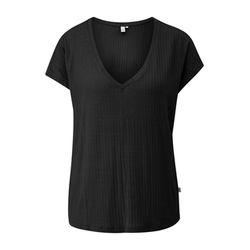 Q/S designed by T-shirt oversize avec structure côtelée - noir (9999)