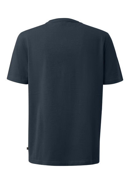 Q/S designed by T-Shirt aus schwerer Jerseyware mit gesticktem Patch - blau (5884)