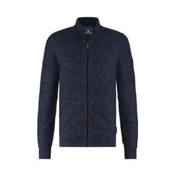 State of Art Melierte Strickjacke mit Strukturmuster - blau (5957)