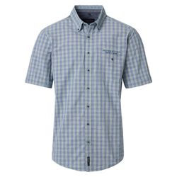 Casamoda Freizeithemd Kurzarm - blau/grün (301)