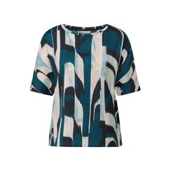 Street One Shirt froissé à motifs - bleu/vert (36857)