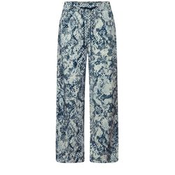 Street One Patterned wide leg pants - blue (37020)