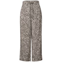 Street One Gemusterte Wide Leg Hose - braun (26762)