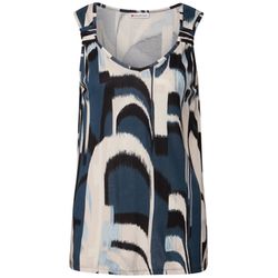 Street One Top with knot detail - blue/green (36857)