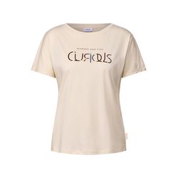 Cecil T-Shirt mit Wording - beige (36767)