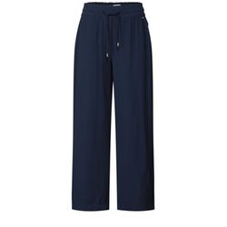 Cecil 7/8 twill trousers with structure - blue (16715)
