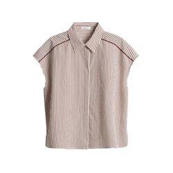 Opus Striped blouse made from a sustainable viscose blend - Famella - beige/red (40036)