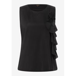 More & More Haut avec broche fleur - noir (0790)