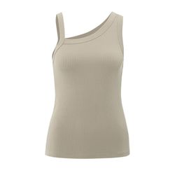 Yaya Top with asymmetric neckline - beige (71107)