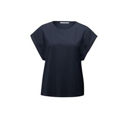 Yaya Top mit Rundhalsausschnitt - blau (94010)