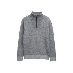 Tom Tailor Denim Troyer Strickpullover aus Baumwolle - blau (36241)