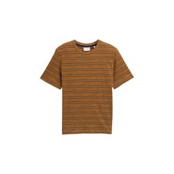 Tom Tailor T-shirt with striped pattern - brown (38631)