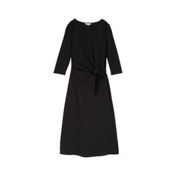 Tom Tailor Jersey midi dress with knot detail - black (14482)