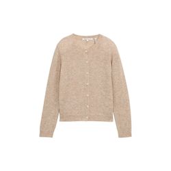 Tom Tailor Denim Cardigan with round neckline - brown (28683)