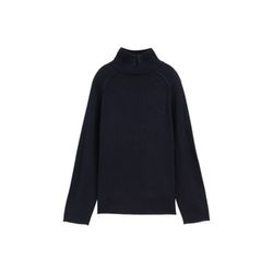Tom Tailor Loose fit knitted jumper with stand-up collar - blue (11019)