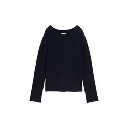 Tom Tailor Loose fit knitted jumper with U neckline - blue (11019)