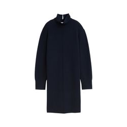 Tom Tailor Knitted dress with stand-up collar - blue (11019)