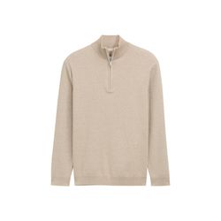 Tom Tailor Troyer knitted sweater with structure - beige (38774)