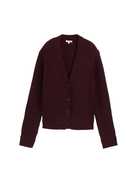 Tom Tailor Cardigan mit Rippstruktur rot (10525) M