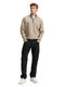 Tom Tailor Denim Troyer Sweatshirt mit Logo-Print - beige (38323)