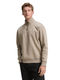 Tom Tailor Denim Troyer Sweatshirt mit Logo-Print - beige (38323)