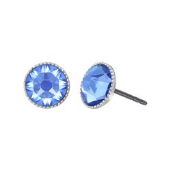 Konplott Earring stud - Black Jack - blue/silver (0040)