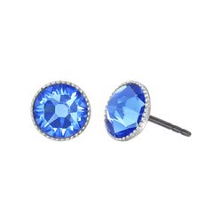 Konplott Earring stud - Black Jack - blue/silver (0040)