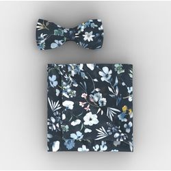 Olymp Fliege und Einstecktuch Set - blau (18)