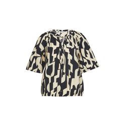 s.Oliver Red Label Strukturierte Bluse   - schwarz/beige (99A0)