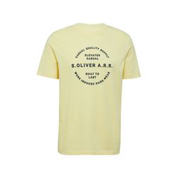 s.Oliver Red Label Jersey-T-Shirt aus Baumwolle mit Frontprint - gelb (12D1)