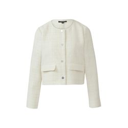 comma Hochwertige Bouclé-Jacke mit dezentem Glitzergarn - weiß (0120)