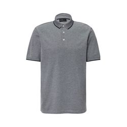 s.Oliver Black Label Polo en piqué de coton chiné - bleu (5978)