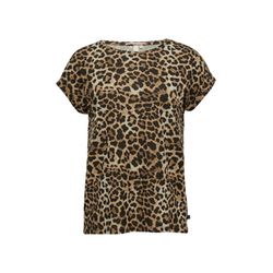 Q/S designed by Gemustertes, locker geschnittenes T - Shirt aus Lyocellmix - braun (99A9)