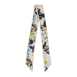 comma Silk scarf with floral motifs - blue (50F2)
