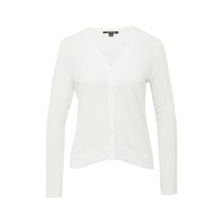 comma Fine knit cardigan with V-neck - white (0120)