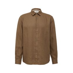 s.Oliver Red Label Regular Fit: Langarmhemd aus Leinen - braun (8483)