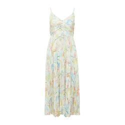 comma Pleated midi dress with spaghetti straps - white (01A4)