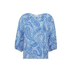s.Oliver Red Label Gemusterte Relaxed-Fit-Bluse   - blau (55A0)