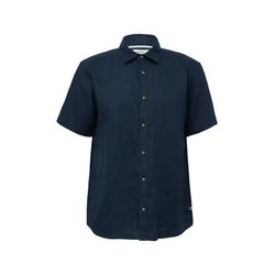 s.Oliver Red Label Regular Fit: Linen shirt with short sleeves - blue (5852)