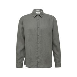 s.Oliver Red Label Regular Fit: Long-sleeved linen shirt - gray (9467)