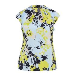 comma Blouse en satin à motifs avec fronces - bleu (50A5)