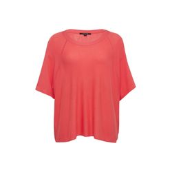 comma Pull en tricot à manches courtes et coupe décontractée - rose/rouge (4511)