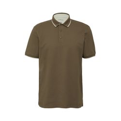 s.Oliver Red Label Sporty piqué polo shirt with contrast details - brown (8483)