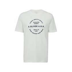 s.Oliver Red Label Jersey-T-Shirt aus Baumwolle mit Frontprint - weiß (01D1)